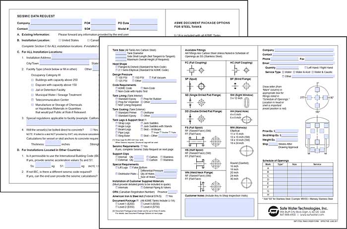 SWT's Updated Steel Tanks Configuration Worksheet