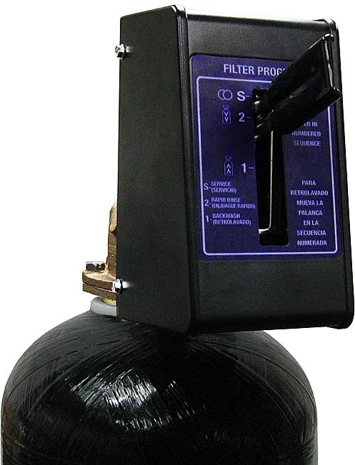 Front View of SWT's 1 inch Manual Backwash Control Valve (275/BW/MAN)