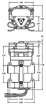 SWT CDP6800 Booster Pump Dimensions