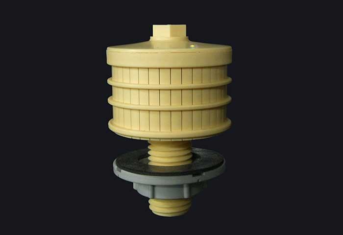 LP-BPN-M24-45-PP Modular Design Baffle Plate Nozzle Kit (shown assembled)