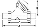 K52 Grooved Adapter End Connectors Dimensions Drawing