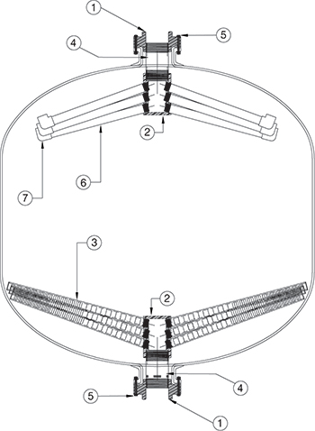 SWT's 63 inch composite tank distribution system kit drawing